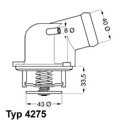 TERMOSTAT DB 140 2,0-2,3 93- /M111/ WAHLER WA4275.87D