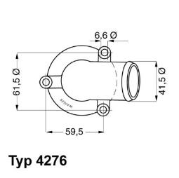 TERMOSTAT SSANGYONG MUSSO (FJ) 2,3 96- WAHLER WA4276.87D