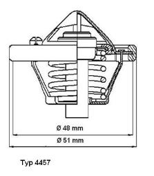 TERMOSTAT FORD FOCUS 1,4-1,6 98- WAHLER WA4457.82D