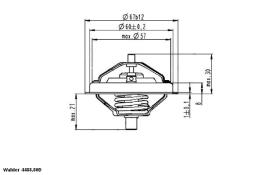 TERMOSTAT VW NEW BEETLE 2,5 05- WAHLER WA4488.80D0