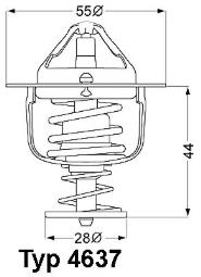TERMOSTAT MITSUBISHI SPACE STAR 1,8 98- WAHLER WA4637.82D