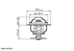 TERMOSTAT AUDI A3 (8P1) 1,9TDI 03- WAHLER WA4820.87D