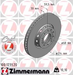 TARCZA HAM./PRZ/ AUDI S6 2,2QUATTRO @314 ZM100.1231.20