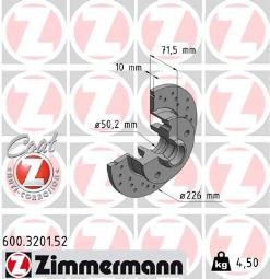 TARCZA HAM./TYŁ/ VW CORRADO 2,9 VR6 /SPORT/ ZM600.3201.52