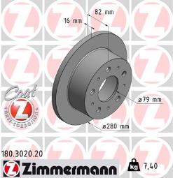 TARCZA HAM./TYŁ/ FIAT DUCATO 01- @280X16 ZM180.3020.20
