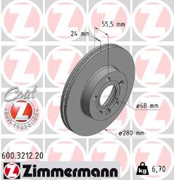 TARCZA HAM./PRZ/ VW T4 1,9D-2,4D-2,5TDI ZM600.3212.20