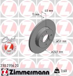 TARCZA HAM./PRZ/ FIAT PANDA 10- @241X11 ZM230.2356.20