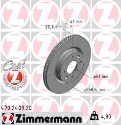 TARCZA HAM./PRZ/ RENAULT MEGANE 1,9TD-2, ZM470.2409.20