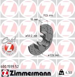 TARCZA HAM./TYŁ/ VW GOLF @226X10 /SPORT/ ZM600.1599.52