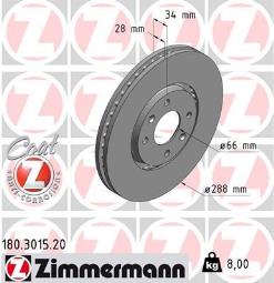 TARCZA HAM./PRZ/ CITROEN C5 01- @288X28 ZIMMERMANN ZM180.3015.20