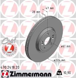 TARCZA HAM.RENAULT /ZIMMERMANN/ ZIMMERMANN ZM470.2418.20