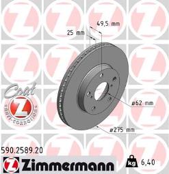 TARCZA HAM.TOYOTA /ZIMMERMANN/ ZIMMERMANN ZM590.2589.20