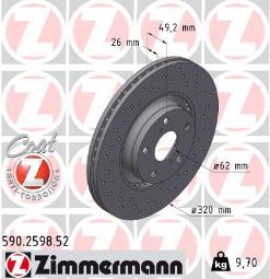 TARCZA HAM./PRZ/ TOYOTA AVENSIS 2,2D4D 09- @320X26 /SPORT/ ZM590.2598.52