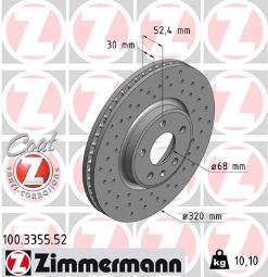 TARCZA HAM./PRZ/ AUDI A4 2,0TDI 08- /SPORT/ ZM100.3355.52
