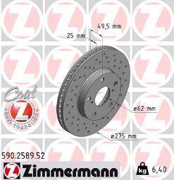 TARCZA HAM.TOYOTA SPORT /ZIMMERMANN/    NN/ ZIMMERMANN ZM590.2589.52