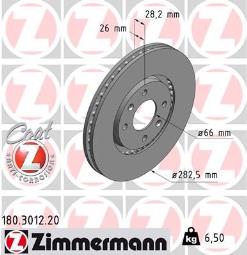TARCZA HAM.CITROEN/PEUGEOT /ZIMMERMANN/ MANN/ ZIMMERMANN ZM180.3012.20