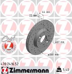 TARCZA HAM.RENAULT/NISSAN SPORT /ZIMMERMZIMMERMANN/ ZIMMERMANN ZM470.2416.52