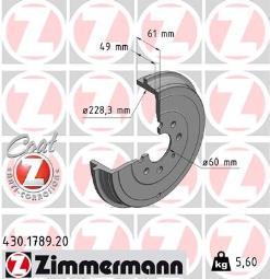 BĘBEN HAM.OPEL CORSA D /+ABS/ @228X48/ ZIMMERMANN ZM430.1789.20