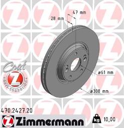 TARCZA HAM.RENAULT /ZIMMERMANN/ ZIMMERMANN ZM470.2427.20