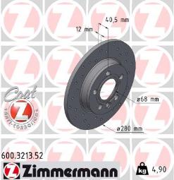 TARCZA HAM./TYŁ/ VW T4 96- @280X12 ZIMMERMANN ZM600.3213.52