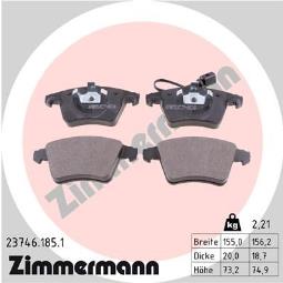 KLOCKI HAM./PRZ/ VW T5 03- 16 ZIMMERMANN ZM23746.185.1