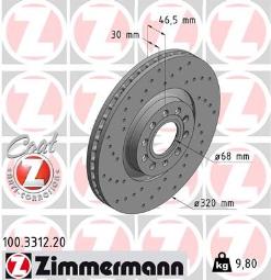 TARCZA HAM.AUDI /ZIMMERMANN/ ZIMMERMANN ZM100.3312.20