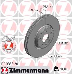TARCZA HAM.AUDI /ZIMMERMANN/ ZIMMERMANN ZM100.3355.20