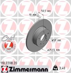 TARCZA HAM.ALFA ROMEO /ZIMMERMANN/      / ZIMMERMANN ZM110.2208.20