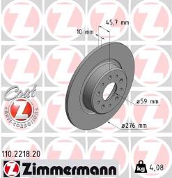 TARCZA HAM.ALFA ROMEO /ZIMMERMANN/      / ZIMMERMANN ZM110.2218.20