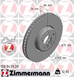 TARCZA HAM./PRZ/ BMW 5 09- /P/ ZIMMERMANN ZM150.3479.20
