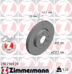 TARCZA HAM.FIAT/OPEL /ZIMMERMANN/ ZIMMERMANN ZM230.2369.20