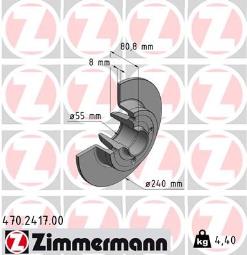 TARCZA HAM.RENAULT /ZIMMERMANN/ ZIMMERMANN ZM470.2417.00