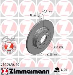 TARCZA HAM.RENAULT/DACIA /ZIMMERMA      ANN/ ZIMMERMANN ZM470.2436.20