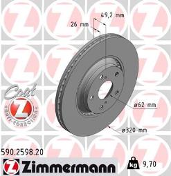 TARCZA HAM.TOYOTA /ZIMMERMANN/ ZIMMERMANN ZM590.2598.20