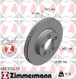 TARCZA HAM.VAG/PORSCHE /ZIMMERMANN/     NN/ ZIMMERMANN ZM600.3224.20