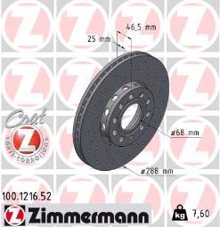 TARCZA HAM./PRZ/ AUDI 100 91- ZIMMERMANN ZM100.1216.52