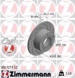 TARCZA HAM.AUDI SPORT /ZIMMERMANN/      / ZIMMERMANN ZM100.1217.52