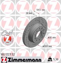 TARCZA HAM.AUDI SPORT /ZIMMERMANN/      N/ ZIMMERMANN ZM100.1227.52