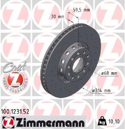 TARCZA HAM.AUDI SPORT /ZIMMERMANN/      / ZIMMERMANN ZM100.1231.52