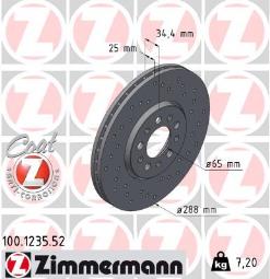 TARCZA HAM.AUDI SPORT /ZIMMERMANN/      / ZIMMERMANN ZM100.1235.52