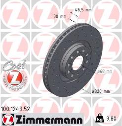 TARCZA HAM./PRZ/ AUDI A4/A6/ALLROAD 00- 321X30 ZIMMERMANN ZM100.1249.52