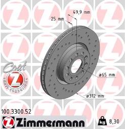 TARCZA HAM./PRZ/ VW PASSAT 05- @312X25  / ZIMMERMANN ZM100.3300.52