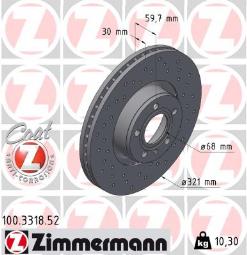 TARCZA HAM.AUDI SPORT /ZIMMERMANN/      / ZIMMERMANN ZM100.3318.52