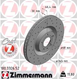 TARCZA HAM.AUDI SPORT /ZIMMERMANN/      / ZIMMERMANN ZM100.3326.52