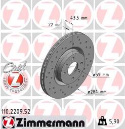 TARCZA HAM./PRZ/ FIAT MAREA 96- @284X22 ZIMMERMANN ZM110.2209.52