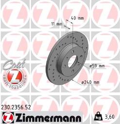 TARCZA HAM./PRZ/ FIAT PANDA 03- ZIMMERMANN ZM230.2356.52