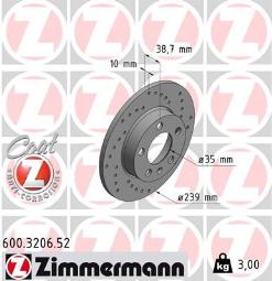 TARCZA HAM.VAG SPORT /ZIMMERMANN/ ZIMMERMANN ZM600.3206.52