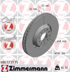 TARCZA HAM.VAG FORMULA Z /ZIMMERMANN/   ANN/ ZIMMERMANN ZM600.3237.75