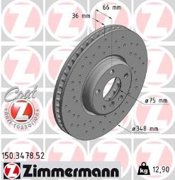 TARCZA HAM./PRZ/ BMW 5 09- /L/ ZIMMERMANN ZM150.3478.52