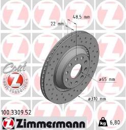 TARCZA HAM.VAG SPORT /ZIMMERMANN/ ZIMMERMANN ZM100.3309.52